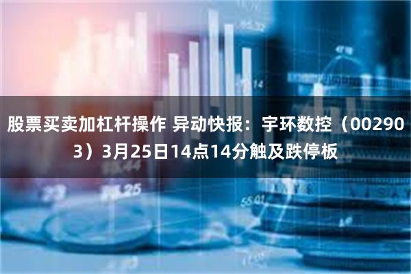 股票买卖加杠杆操作 异动快报：宇环数控（002903）3月25日14点14分触及跌停板