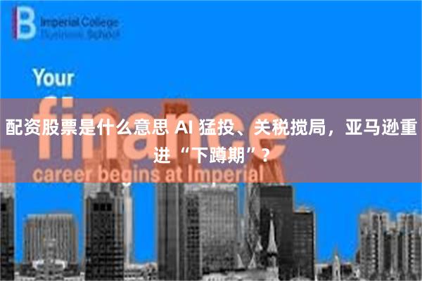 配资股票是什么意思 AI 猛投、关税搅局，亚马逊重进 “下蹲期”？